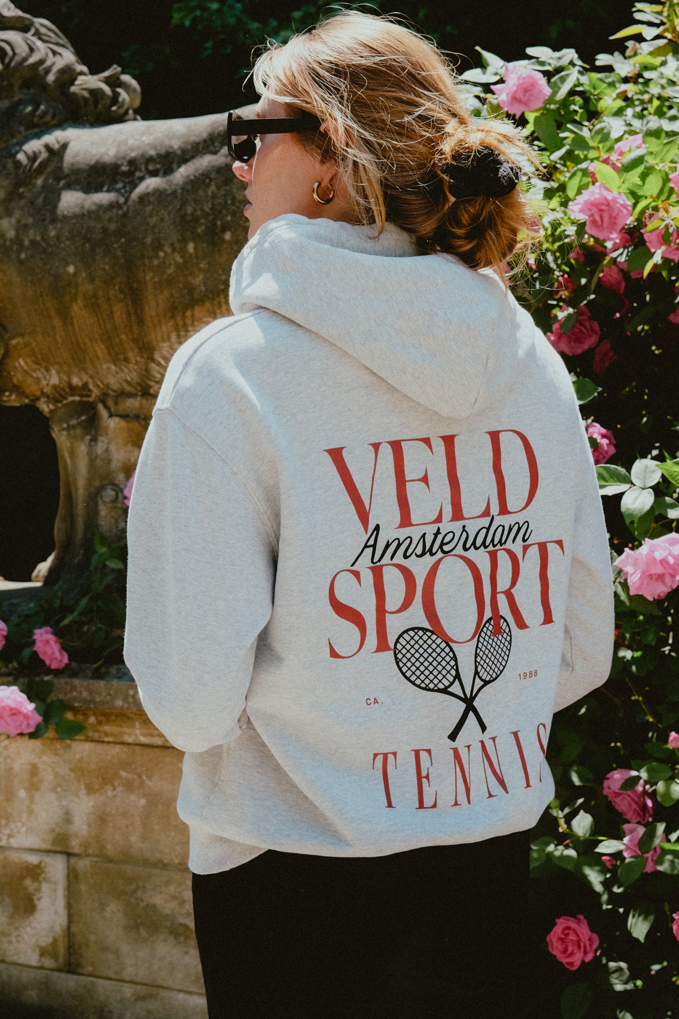 Jordaan Veld Sport Tennis Hoodie - Heather Grey