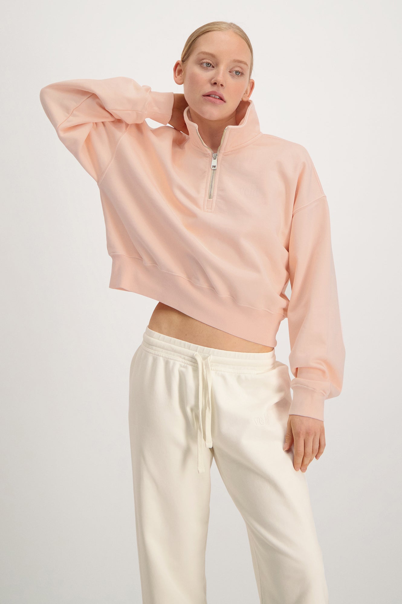 Runyon Cropped Quarter-Zip Sweatshirt